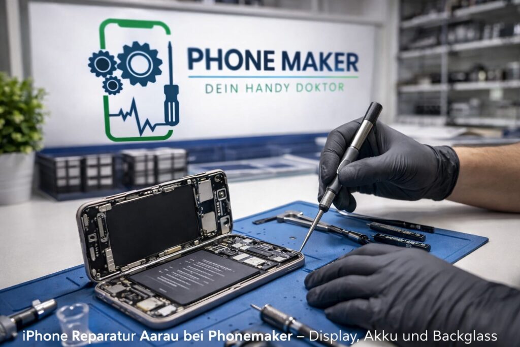 iPhone Reparatur Aarau bei Phonemaker – Display, Akku und Backglass Reparatur